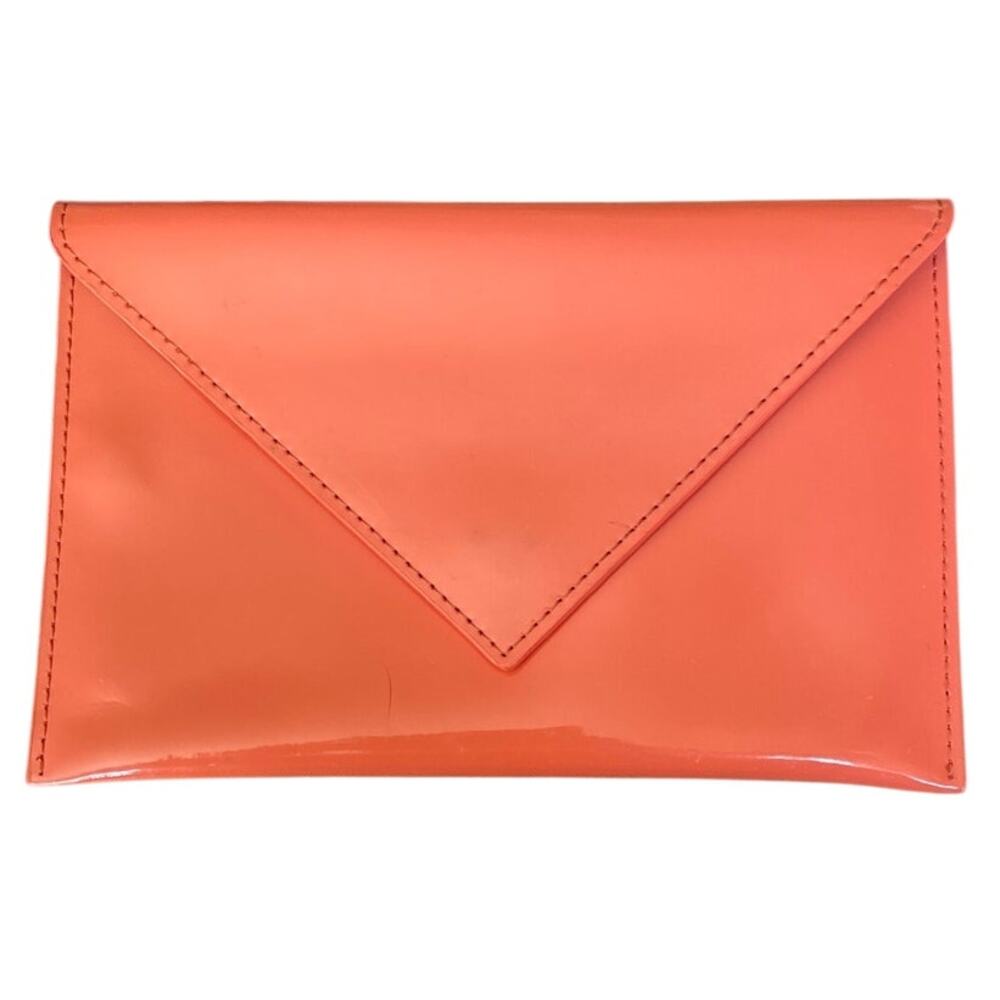 Baekgaard Pink Salmon Leather Envelope Bag Passport Case Holder Pouch 5" X 7.5"